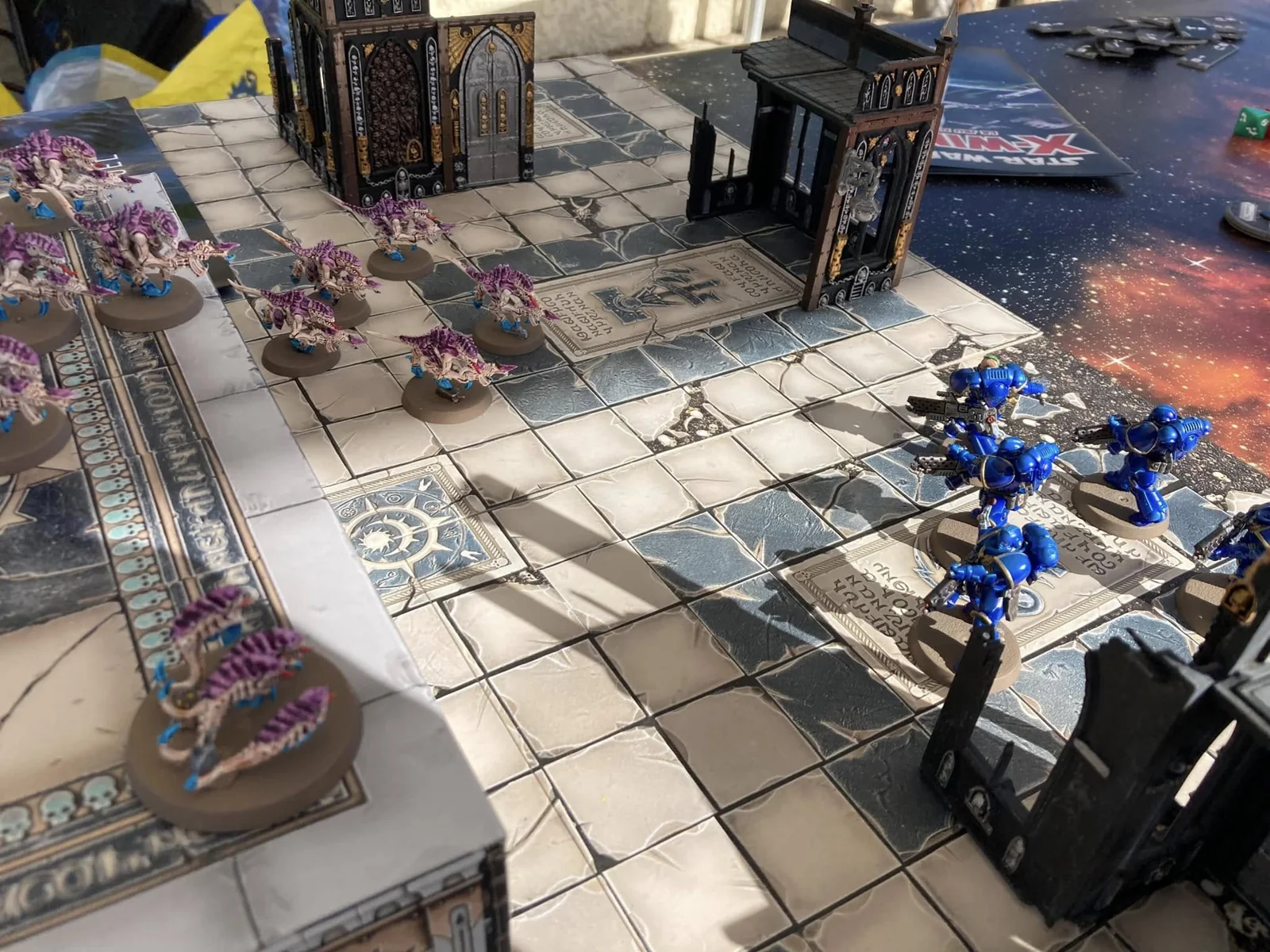 Partie de Warhammer 40,000 au Cercle des Joueurs Paresseux